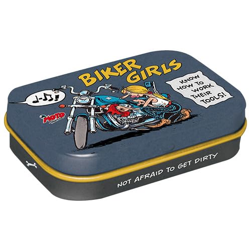 Nostalgic-Art Retro Pillendose, 4 x 6 x 1,6 cm, MOTOmania – Biker Girls – Geschenk-Idee für Biker, mit Pfefferminz-Dragees, Vintage Design Nostalgic-Art Retro Pillendose, 4 x 6 x 1,6 cm, MOTOmania – Biker Girls – Geschenk-Idee für Biker, mit Pfefferminz-Dragees, Vintage Design von Nostalgic-Art