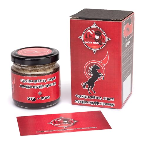 Nosy Nomad Manisa Mesir Macunu | Rein Natürliche Türkische Sultanpaste, eine Kraftvolle Mischung aus 41 Kräutern und Gewürzen, mit Ingwer, Gingko Biloba, Ginseng und mehr (Klein (100g)) von Nosy Nomad