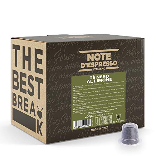 Note D'Espresso - Schwarzer Zitronentee - Kapseln - ausschließlich kompatibel mit NESPRESSO - 100 caps von Note d'Espresso