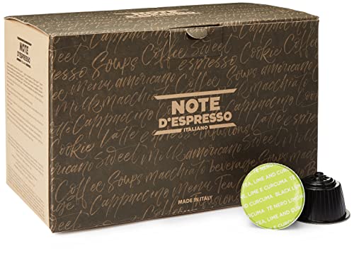 Note D'Espresso - Schwarzer Tee, Zitrone, Limette und Kurkuma - Kapselmaschinen - ausschließlich kompatibel mit NESCAFE DOLCE GUSTO- 48 caps von Note d'Espresso