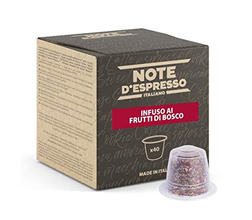 Note D'Espresso - Red Forrest Fruit Infusion - Kapselmaschinen - ausschließlich kompatibel mit NESPRESSO - 40 caps von Note d'Espresso