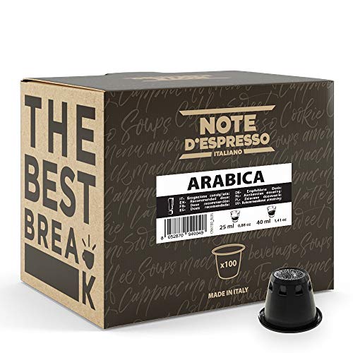 Note D'Espresso Arabica Coffee Capsules Nespresso Compatible 5.6g x 100 capsules von Note d'Espresso