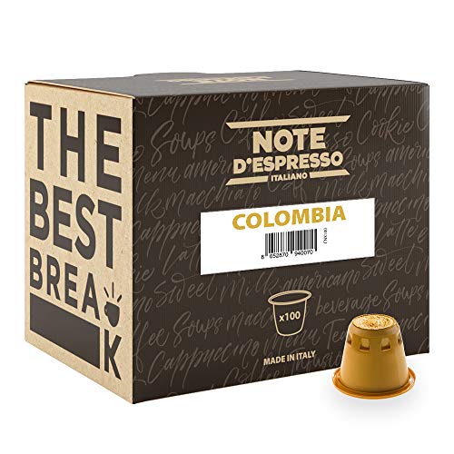 Note D'Espresso Colombia Coffee Capsules Nespresso Compatible 5.6g x 100 capsules von Note d'Espresso