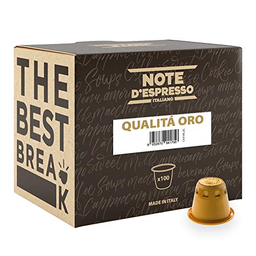 Note D'Espresso -Qualità - Kapselmaschinen - ausschließlich Kompatibel mit Nespresso*- 5,6 g x 100 von Note d'Espresso