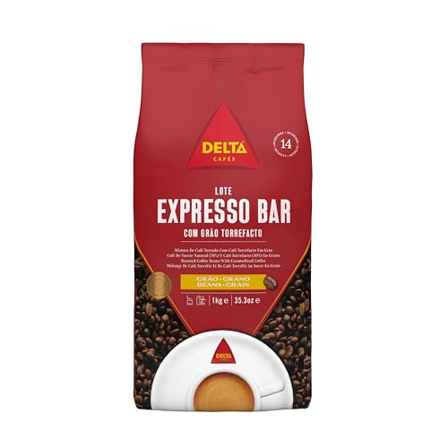 Röstkaffee mit glasierten Bohnen, ganze Bohne - Café Delta Expresso Bar 70/30 von Delta Cafés