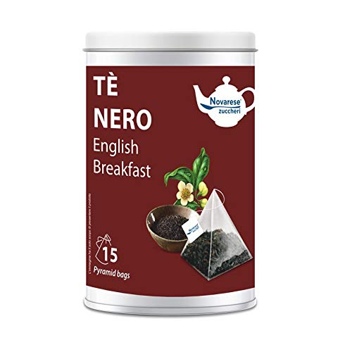 Tè Nero Englisches Frühstück, Glas mit 15 pyramidenförmigen Filtern von 2g - Novarese Zuccheri von Novarese Zuccheri