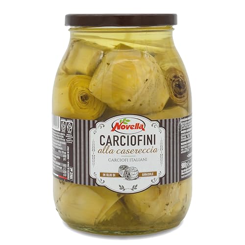 Novella Artischockenherzen - 600 g - Carciofi gewürzte Artischocken in Öl - eingelegtes Gemüse für Antipasti von Novella