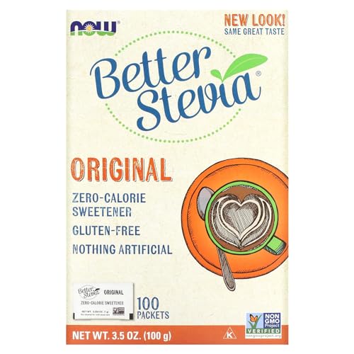 Now Foods, BetterStevia, Stevia Zero Calorie Sweetener, x100 Packets, 3.5oz (100g) von NOW