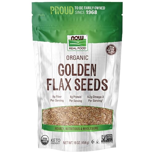 Now Foods Certified Organic Golden Flax Seeds, 16 Ounce von Now Foods