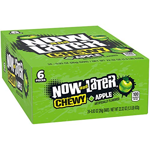 Now & Later Soft Chews Candy, Apple Flavor, 0.93 Ounce Bar, Pack of 24 Now & Later Soft Chews Candy, Apple Flavor, 0.93 Ounce Bar, Pack of 24 von Now & Later