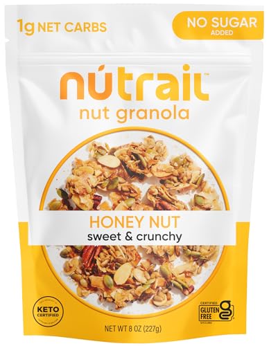 NuTrail Nussmüsli, Müsli, Honignuss, ohne Zuckerzusatz, Keto, Low Carb, glutenfrei, getreidefrei, gesundes Frühstück, 237 ml, 1 Stück NuTrail Nussmüsli, Müsli, Honignuss, ohne Zuckerzusatz, Keto, Low Carb, glutenfrei, getreidefrei, gesundes Frühstück, 237 ml, 1 Stück von NuTrail