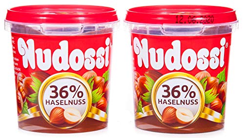 Nudossi Brotaufstrich 2er Pack (2 x 200 g) Haselnuss-Nougat cremig Schokoladenaufstrich von Nudossi