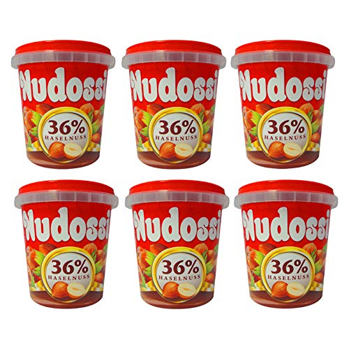 Nudossi Schokocreme Brotaufstrich 6er Pack (6 x 200 g) Haselnuss-Nougat-Creme, Süßer Aufstrich von Nudossi