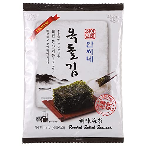 Nugu GIM Nori Snack Premium Koreanisch geröstete Seetang und leicht gesalzen, 10 Stück Nugu GIM Nori Snack Premium Koreanisch geröstete Seetang und leicht gesalzen, 10 Stück von Nugu