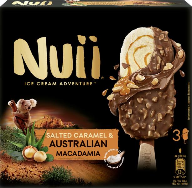 Nuii Eiscreme Salted Caramel & Australian Macadamia von Nuii
