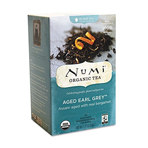 Numi Organic Aged Earl Grey - Bergamot Assam 18 Beutel (1 x 36 g) - Bio von Numi
