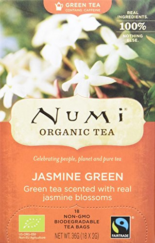 Numi Organic Jasmin Green - Monkey King 18 Beutel, 3er Pack (3 x 36 g) - Bio von Numi