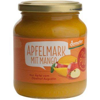 Apfelmark ungesüßt mit Mango 360g Apfelmark ungesüßt mit Mango 360g von Nur Puur
