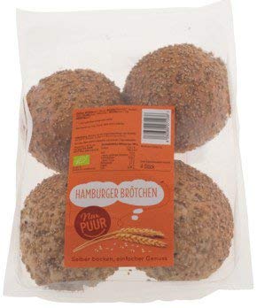 Nur Puur Hamburger-Brötchen mit Sesam 240g, 1er Pack von Nur Puur