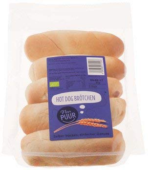 Nur Puur Hot-Dog Brötchen 300g, 1er Pack von Nur Puur