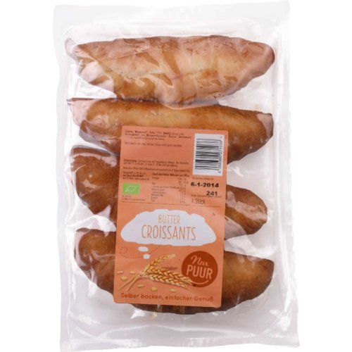 Nur Puur Butter-Croissants zum Aufbacken (200 g) - Bio von Nur Puur