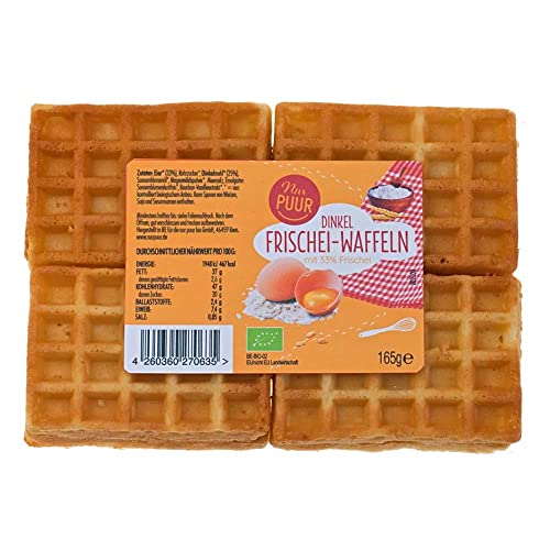 Nur Puur Dinkelwaffeln, Frischei, 165g von Nur Puur