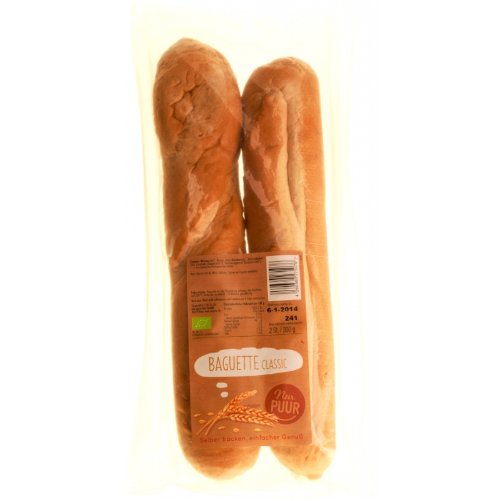 Nur Puur Weizen-Baguettes "Classic" zum Aufbacken (300 g) - Bio von Nur Puur