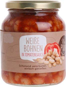 Weiße Bohnen in Tomatensauce 350g Weiße Bohnen in Tomatensauce 350g von Nur Puur