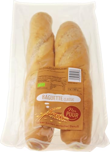 nur puur Bio Baguette Classic, 2 Stück (1 x 300 gr) von nur puur