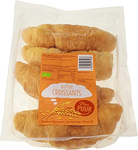 nur puur Bio Butter Croissant, 4 Stück (1 x 200 gr) von nur puur