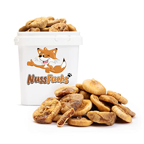Feigen getrocknet 4kg getrocknete Feigen ganz - ungezuckert unbehandelt naturbelassen ungeschwefelt - 100% natürlich vegan ohne Zusätze goldbraune Feigen aus der Türkei NussFuchs (4kg Behälter) von NussFuchs
