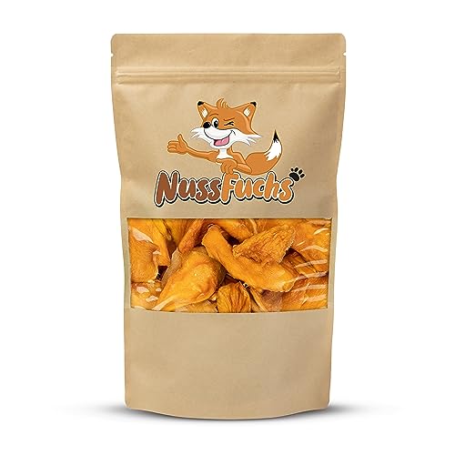 Getrocknete Mango 1kg - Mangospalten/streifen - naturbelassen - Trockenfrucht Mango - süß & fruchtig - Mangostücke - im Müsli oder pur zum Naschen - NussFuchs (1kg Beutel) von NussFuchs