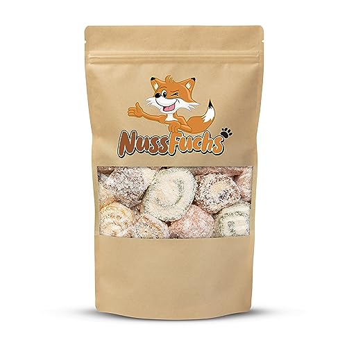 Lokum 1kg - Türkischer Honig mit Kokos - Turkish Delight - 3 farbig - mit Kokosraspeln - süße Nascherei - Vielfalt an Lokum bunt mit Kokos - NussFuchs (1kg Beutel) von NussFuchs