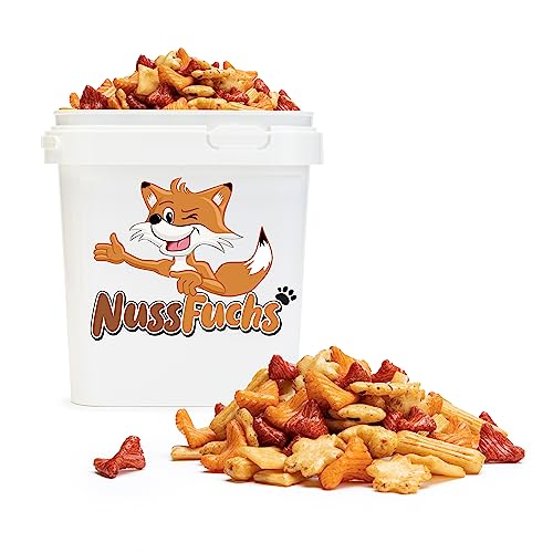 Reiscracker Mix 1kg Asia Fuji Reiscracker Mix salzig & würzig mit Sojasauce & feinem Paprika Geschmack knusprige Reis Crackers Snack Mischung - ideal für zwischendurch NussFuchs (1kg) von NussFuchs