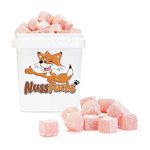 Lokum 2,5kg – Turkish Delight Lokum mit Rosenaroma – Rose/Gül Lokum mit natürlichem Rosengeschmack – Türkischer Honig glutenfrei vegan – Türkische Süßigkeit zum Snacken, als Geschenk - NussFuchs von NussFuchs