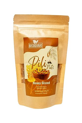 Pili Nüsse Honey Glazed 150g - NussGenuss, aus natürlicher Herstellung, keine Pestizide, leckeres Superfood von NussGenuss