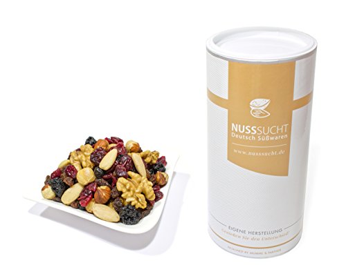 Nussmischung Beerenfutter geröstet | Inhalt: 500g | Mandeln, Walnüsse, Haselnüsse, Cranberries, Rosinen, Johannesbeeren, Süßkirschen | ohne Zusatz- und Konservierungsstoffe von Nusssucht