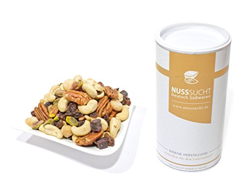 Nussmischung Deluxe geröstet | Inhalt: 250g | Cashewkerne, Macadamia, Pecannüsse, Pistazien, Rosinen, Acai-Würfel | ohne Zusatz- und Konservierungsstoffe von Nusssucht