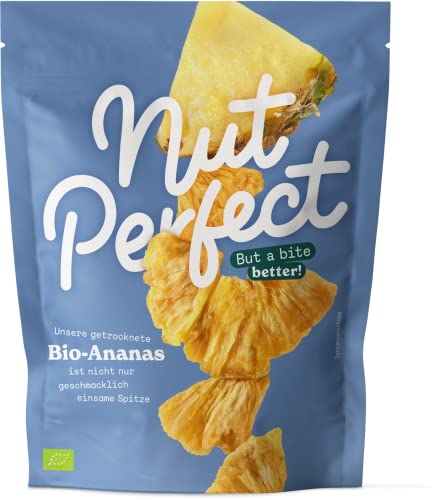 Nut Perfect | Bio-Ananas | Biozertifiziert | Von Natur aus süß | Fruchtig-säuerlicher Snack | Aus kollektivem Landwirtschaftsprojekt | 90g von Nut Perfect