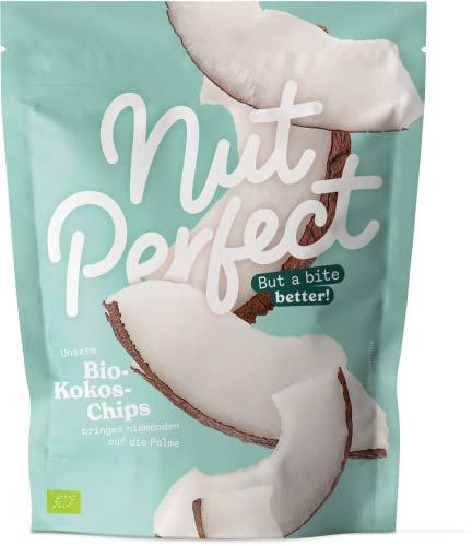 Nut Perfect | Bio-Kokos-Chips| biozertifiziert | knusprig und intensiv im Geschmack | getrocknet mit Haut | Zusammenarbeit mit Kleinbäuer:innen| 100g von Nut Perfect But a bite better