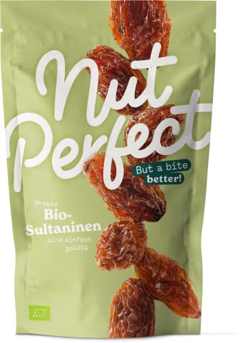 Nut Perfect | Bio-Sultaninen | biologisch und ungeschwefelt | saftig-süßer Geschmack | schonend getrocknet | von Natur aus besonders süß | 120g von Nut Perfect But a bite better!