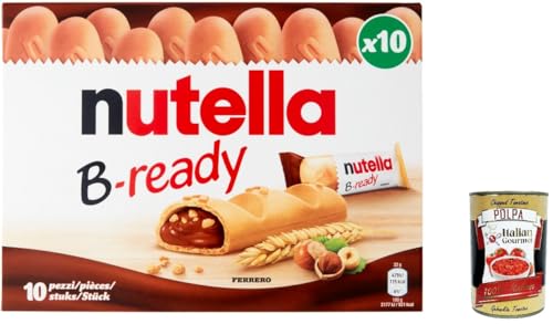 Nutella B-Ready Packung mit 10 Stück 220gr + Italian gourmet polpa 400g von Nutella