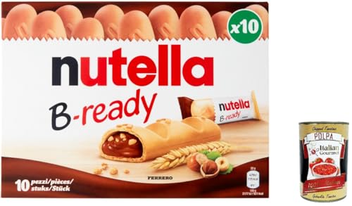 Nutella B-Ready Packung mit 10 Stück 220gr + Italian gourmet polpa 400g von Italian Gourmet E.R.
