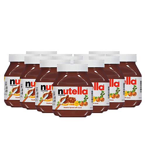 Nutella Schokoladen-Haselnussaufstrich mit Kakao - 12er Pack, 12 x 750 g Nutella Schokoladen-Haselnussaufstrich mit Kakao - 12er Pack, 12 x 750 g von Nutella