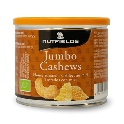 Nutfields Bio JUMBO Cashewkerne | Honig geröstet | Bio Gourmet | 135 g von Nutfields