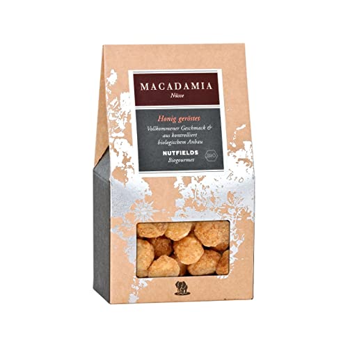 Nutfields Bio Macadamianüsse | Honig geröstet | Bio Gourmet | 80 g von Nutfields