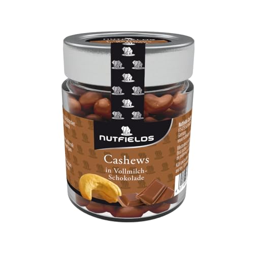 Nutfields Cashewkerne in Vollmilchschokolade | Gourmet-Snack | Fairtrade | 150 g von Nutfields