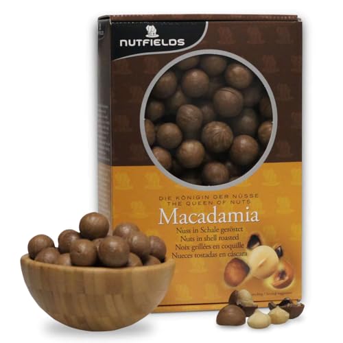 Nutfields Macadamia in Schale | geröstet | Nachfüllpack | 1 kg von Nutfields