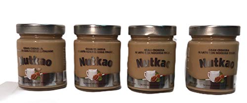 Nutkao gran cremeria 4x350g. Milch- und Haselnusscreme, italienischer Haselnussaufstrich, hohe Qualität von Nutkao