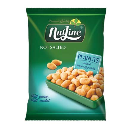 Nutline Geschälte geröstete ungesalzene Erdnüsse 100g x14 von Nutline
